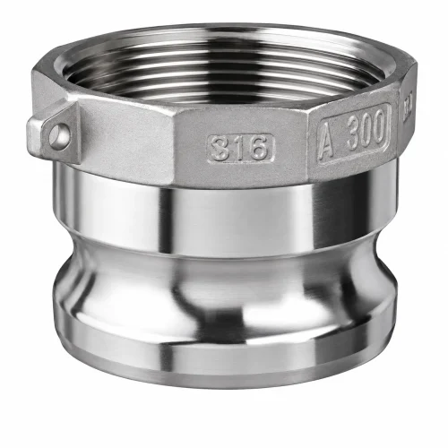CAMLOCK TIPO A ACERO INOXIDABLE SS316 ACOPLE MACHO Y ROSCA HEMBRA NPT