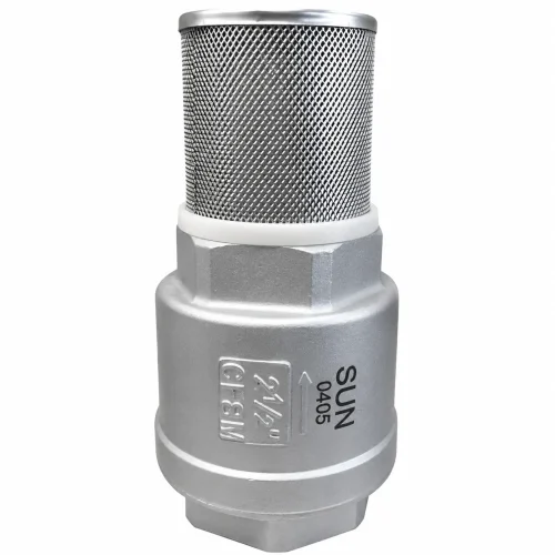 VÁLVULA CHECK VERTICAL CON CANASTILLA INOXIDABLE 316 (CF8M) 1000 WOG ROSCA NPT