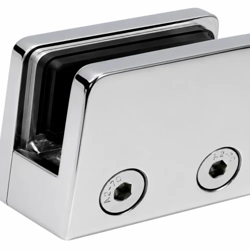 SOPORTE VIDRIO CLIP RECTO C-304