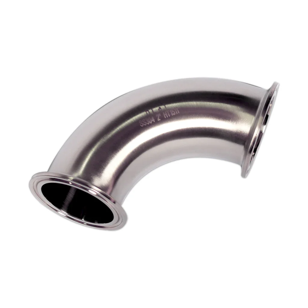 CODO 90° SANITARIO ASTM A270 C-304 3A EXTREMOS CLAMP