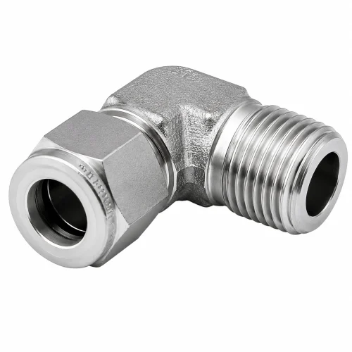 Codo Macho Acero Inox OD Tubo x NPT Macho SS316