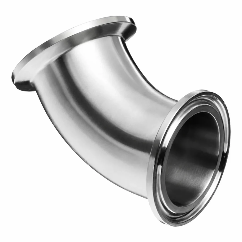 CODO SANITARIO X 45° ACERO INOXIDABLE C-304L