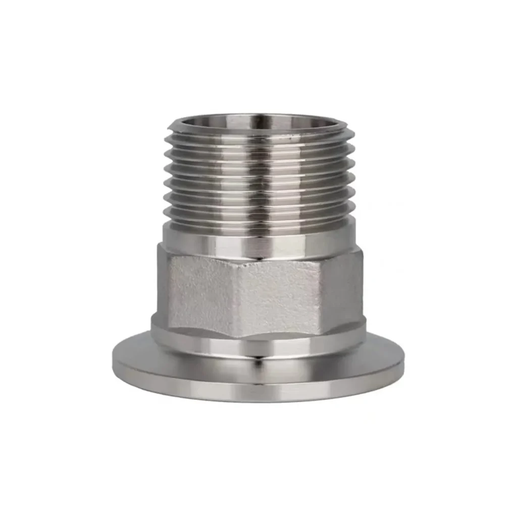 FERRUL CLAMP CROSCA NPT MACHO SANITARIO C-304L  C-316L