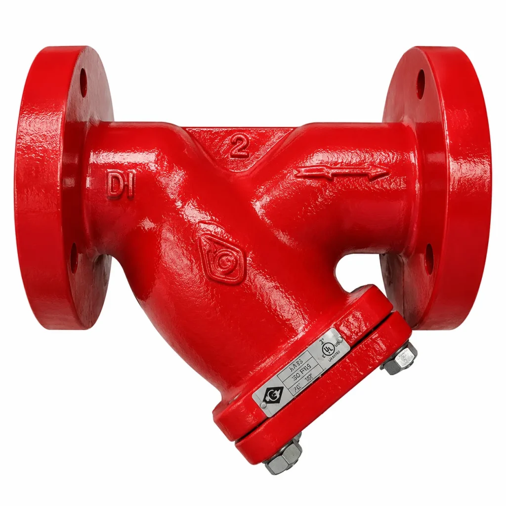 FILTRO Y FIERRO DÚCTIL ASTM A536 300 PSI FILTRO 304 UL EXTREMOS BRIDADOS ASME B16.1 MOD. V4 MECH