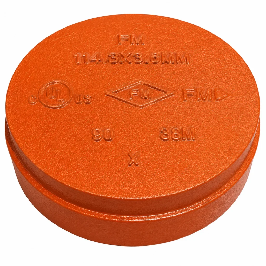TAPON HEMBRA (CAP) RANURADO FIERRO DUCTIL ASTM A536 CERTFICACION UL-FM MOD. 300