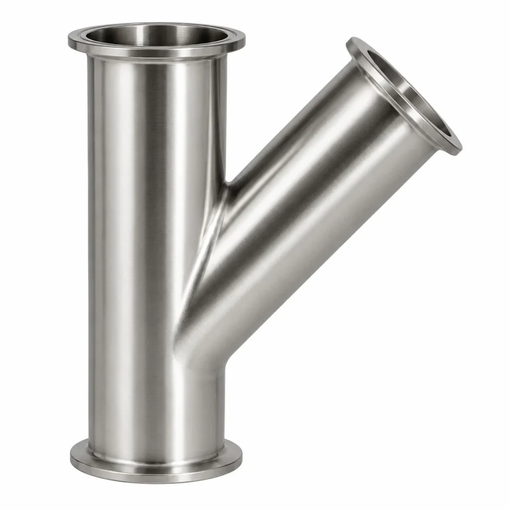 CONEXIÓN TIPO Y LATERAL SANITARIA ASTM A270 304 3A EXTREMOS CLAMP