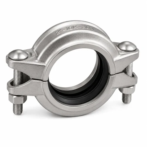 ACOPLE RIGIDO DE ACERO INOXIDABLE SS316 RANURADO SCH-10 ASIENTO EPDM