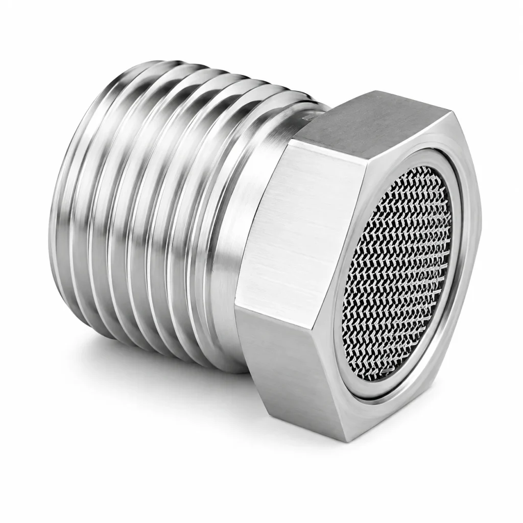 Racor Protector Acero Inox NPT Macho SS316