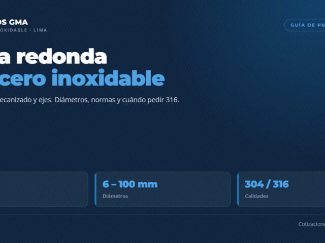 Barra redonda de acero inoxidable ASTM A276: diámetros y usos
